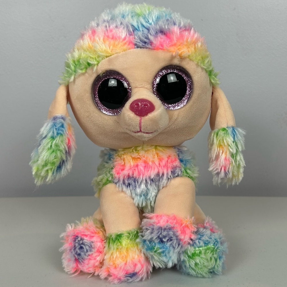 Ty Rainbow Poodle Multicoloured Plush 2020 - Picture 1 of 10